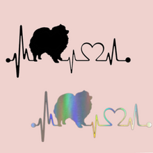 Charger l'image dans la galerie, Autocollant voiture battement cœur pomeranian